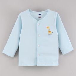 Simply Cotton Full Sleeves Vest Giraffe Print - Light Blue-image-46
