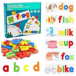 WISHKEY Wooden Spelling Game for Kids, Early Education Word Making Game with Flash Cards and Alphabets, Non-Toxic, Educational Toy for Kids Boys and Girls, Multicolor, 3+ Years (Pack of 1)-21