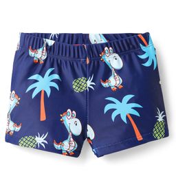Babyhug Swimming Trunks With Dino Print - Navy Blue-image-50