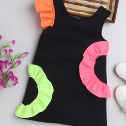 TINY MINY MEE Sleeveless Ruffle Detailed Dress - Black-image-19