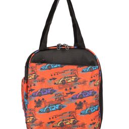 Echo Boomers Premium Car Pint Lunch BagStylish, Lightweight, Attractive, & Durable Meal Companion and versatile bag - Black & Orange-12