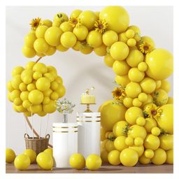 Funcart Yellow Metallic Latex Balloons - Pack of 50-image-99