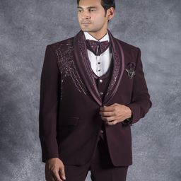 Denis Parkar Men Embroidered 5-Pieces Tuxedo Suit-picture-4