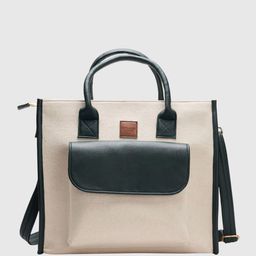 ATTAACHE ACCESSORIES Women Colourblocked Shopper Tote Bag-image-46