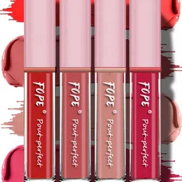 FOPE Set Of 4 Pout Perfect Ultra Matte Lipstick- 4 ml Each - 04- 05- 06- 08-4