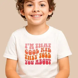 TAGWEAR Boys Typography Printed Applique T-shirt-picture-4
