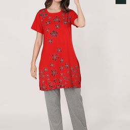 Duchess Women Ethnic Motifs Embroidered Night suit-image-37