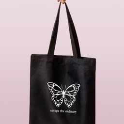 the sack co Black Cotton Tote Bag-image-94