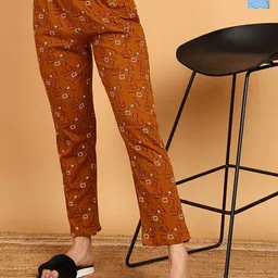 VAHSON Pack Of 2 Printed Cotton Mid-Rise Lounge Pants-image-69