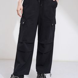 Tokyo Talkies Women Solid pocket Streetwear Cargo Pants-image-60