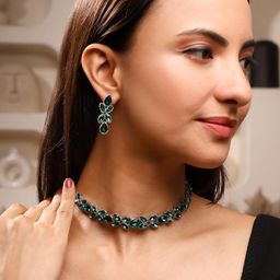 EIT Collection Green Alloy Necklace-image-97