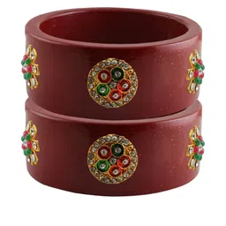 Vidhya Kangan Multi-Coloured Brass Bangles-image-83