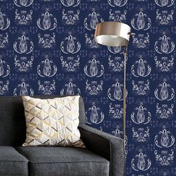 ArtzFolio Printed UV-Resistant Anti-Bacterial Hand Drawn Floral Damask Peel & Stick Wallpaper-image-48