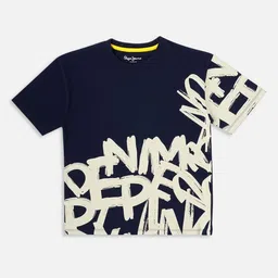 Pepe Jeans Boys Typography Printed Round Neck Pure Cotton T-shirt-image-84