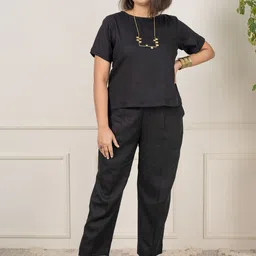 Label Tanvee Round Neck Top & Trousers Co-Ords-26