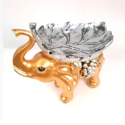 apka mart Gold Toned & Silver Toned Animal Figurine Showpiece-image-75