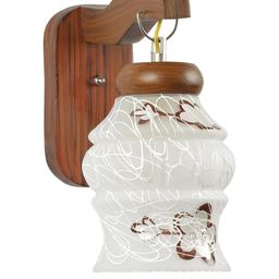 Somil Premium Designer Glass Wall / Night Lamp Elegant & Stylish Dcor Accent for Modern Interiors, color- Brown, White, Size:- 18.5 X 26.5 X 29.5 CM-image-98