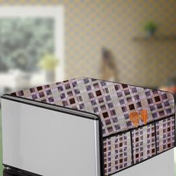 The Furnishing Tree Magenta Printed Refrigerator Cover-image-77
