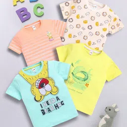 LITTLE NINJA Boys Printed Applique T-shirt-image-6