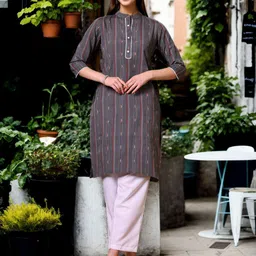 Anouk Rustic Woven Design Straight Kurta-image-7