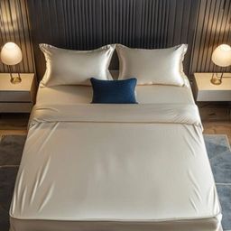 Bedbathandbliss Taupe 300 TC King Bedsheet with 2 Pillow Covers-image-76