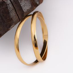Zeraki Jewels Set Of 2 Gold Plated Bangles-image-6