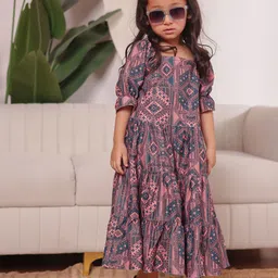 Stuffie Land Print A-Line Dress-image-71