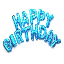 Shopperskart Happy Birthday Foil Balloons Blue - 13 Letters-image-4