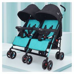 R for Rabbit Ginny And Johnny Twin Stroller The Compact Twin Stroller - Blue Black-picture-10