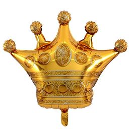 Shopperskart Crown Shaped Foil Balloon - Golden-image-39
