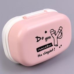 Rectangular Shape Soap Box Text Print - Pink-45