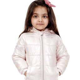 Babyhug Full Sleeves Hooded Quilted Winter Wear Jacket - Silver-image-37
