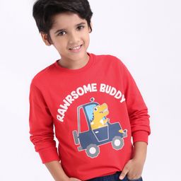 Babyhug Full Sleeves Printed Sweatshirt - Red-picture-26