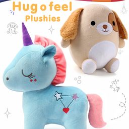 Hug O Feel Plush Toys Unicorn & Dog Combo-13