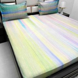 Pure Decor Majestic Green 380 TC Pure Cotton King Bedsheet Set2.72 m x 2.76 m-image-41