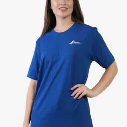 AgAtelier Women Solid Round Neck Cotton T-shirt-picture-6