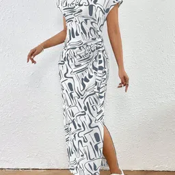 Outzidr Women Printed Bodycon Maxi Dress-image-98
