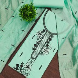 HERE&NOW Embroidered Unstitched Dress Material-picture-12