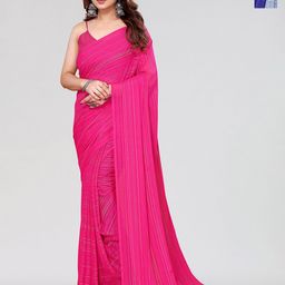 Moda Rapido Set of 2Striped Satin Sarees-image-74