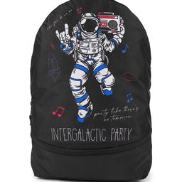 Bewakoof Unisex Black Intergalactic Party Printed Backpack-18