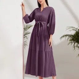 FNOCKS Flared Sleeve Applique Fit & Flare Midi Dress-picture-10