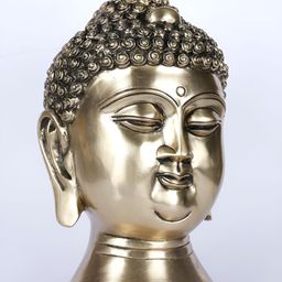 Exotic India Gold-Toned Buddha Brass Idol Showpiece-picture-21