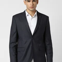Van Heusen Checked Notched Lapel Collar Slim-Fit Single Breasted Blazer-picture-36