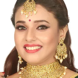 VATSALYA creation Gold-Plated Stone-Studded & Beaded Jewellery Set-picture-42