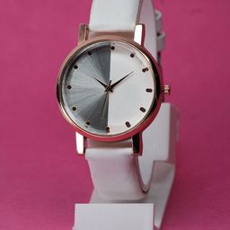 VIRAKTI Women Brass Dial & Leather Straps Analogue Watch F-67-WHITE-P-15