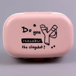 fab n funky Rectangular Shape Soap Box Text Print - Pink image 2