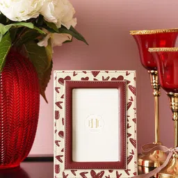 Pure Home and Living Red & Beige 1 Pieces MDF Table Photo Frames-8