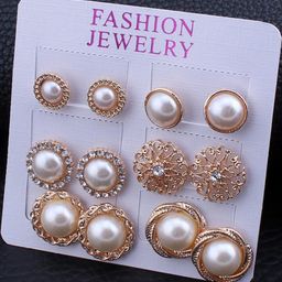 DressBerry Gold-Plated Stud Earrings-image-14