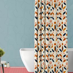 ArtzFolio Beige & Brown Printed Waterproof Shower Curtain-image-96