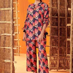 all about you Mandarin Collar Printed Top With Trouser-picture-46
